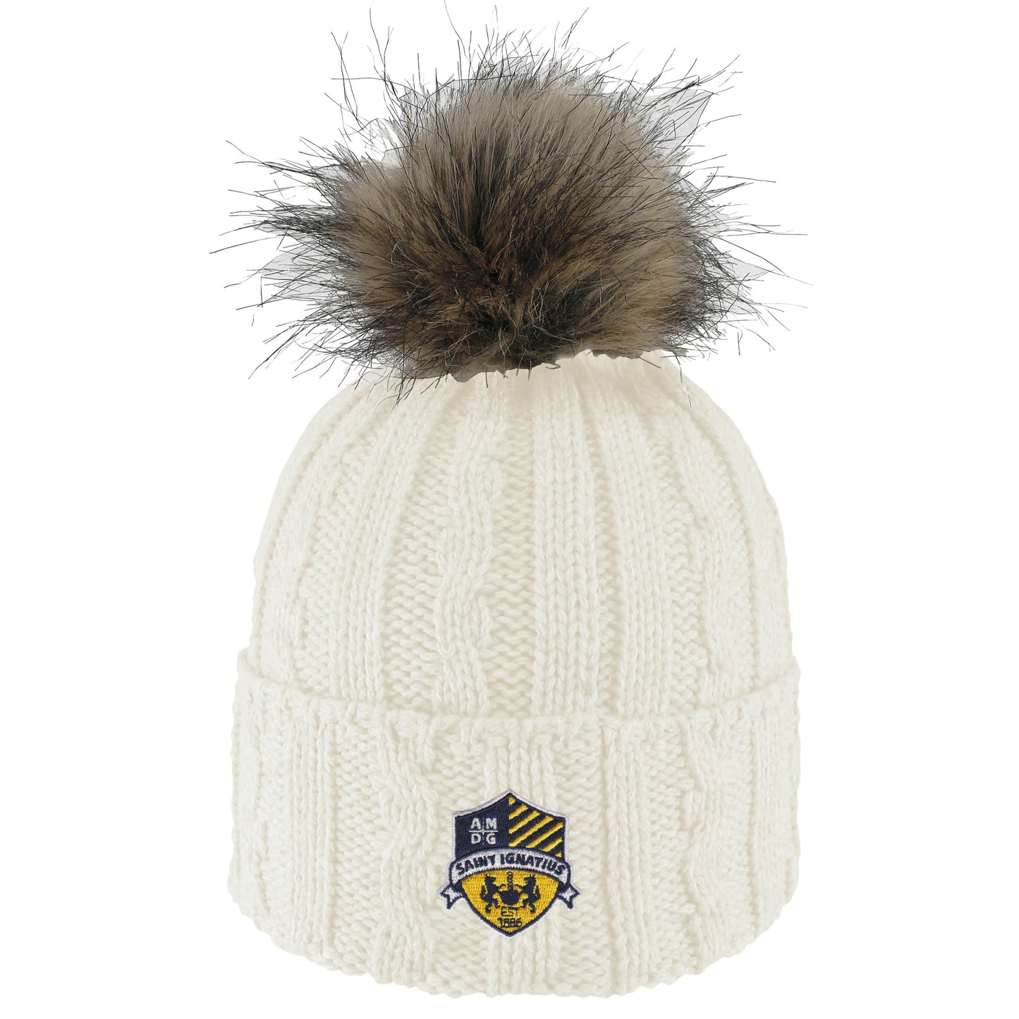 LogoFit Women's Cream Knit Hat
