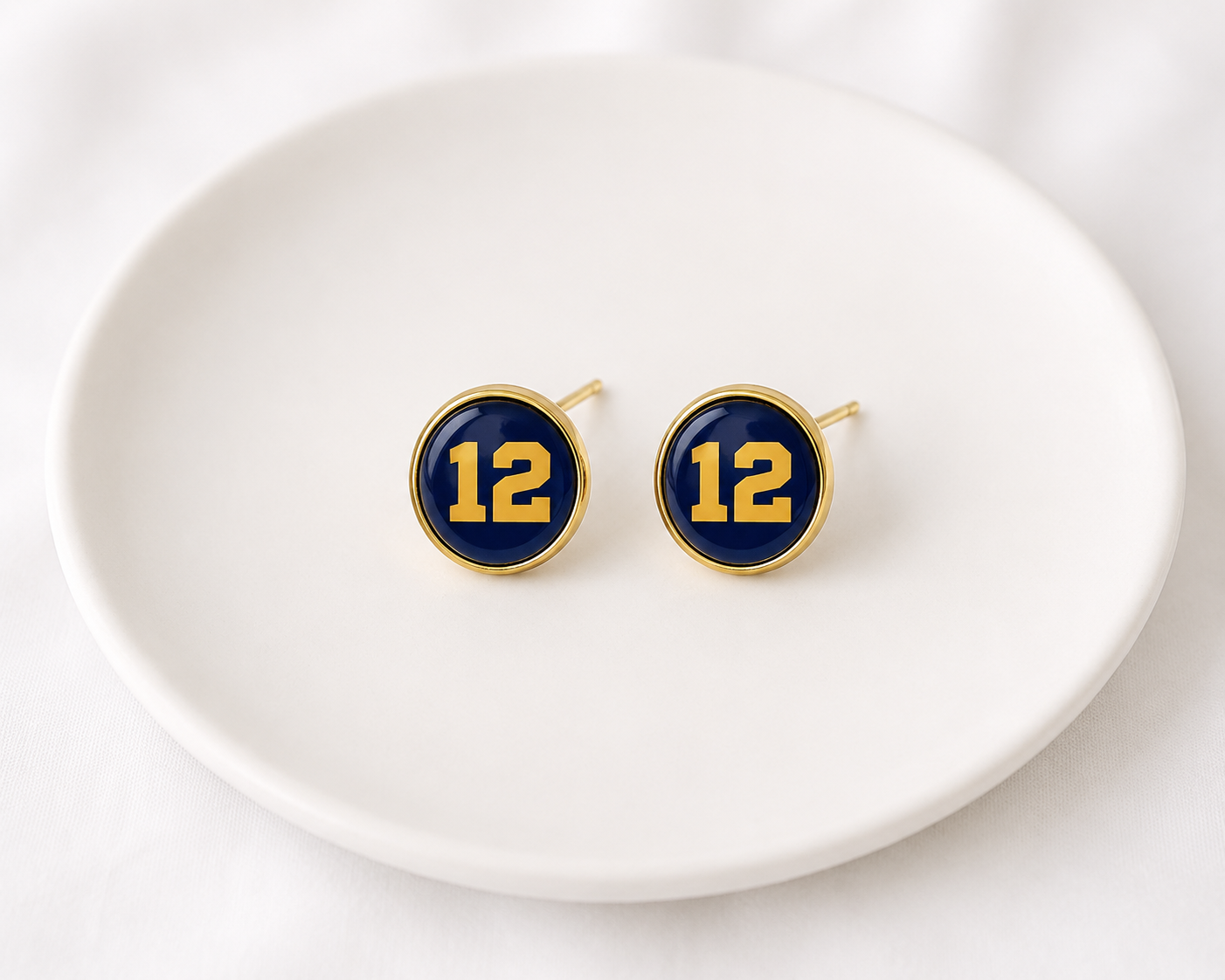 Button Stud Earrings