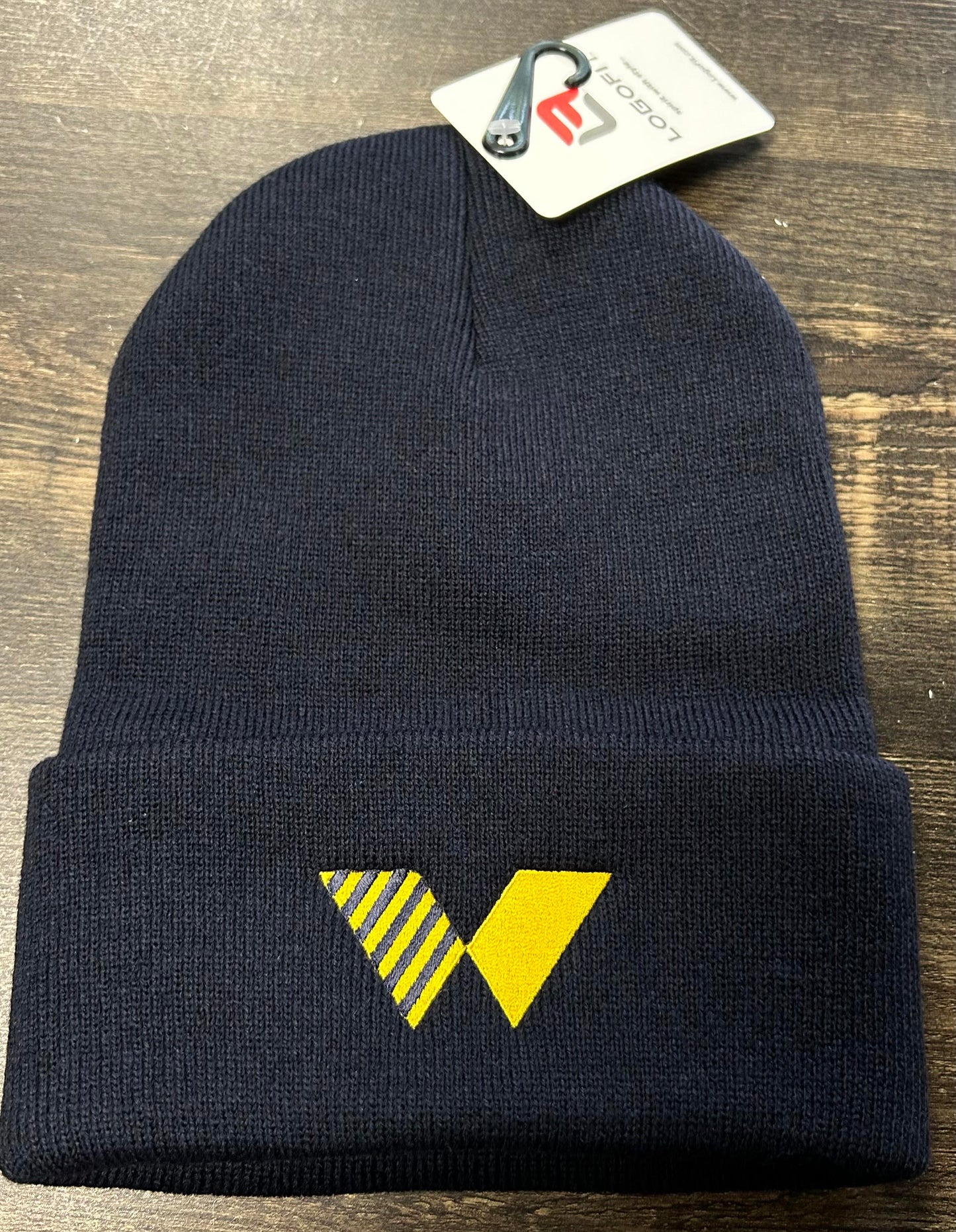 Logo Fit Navy Welsh Academy Cuffed Beanie