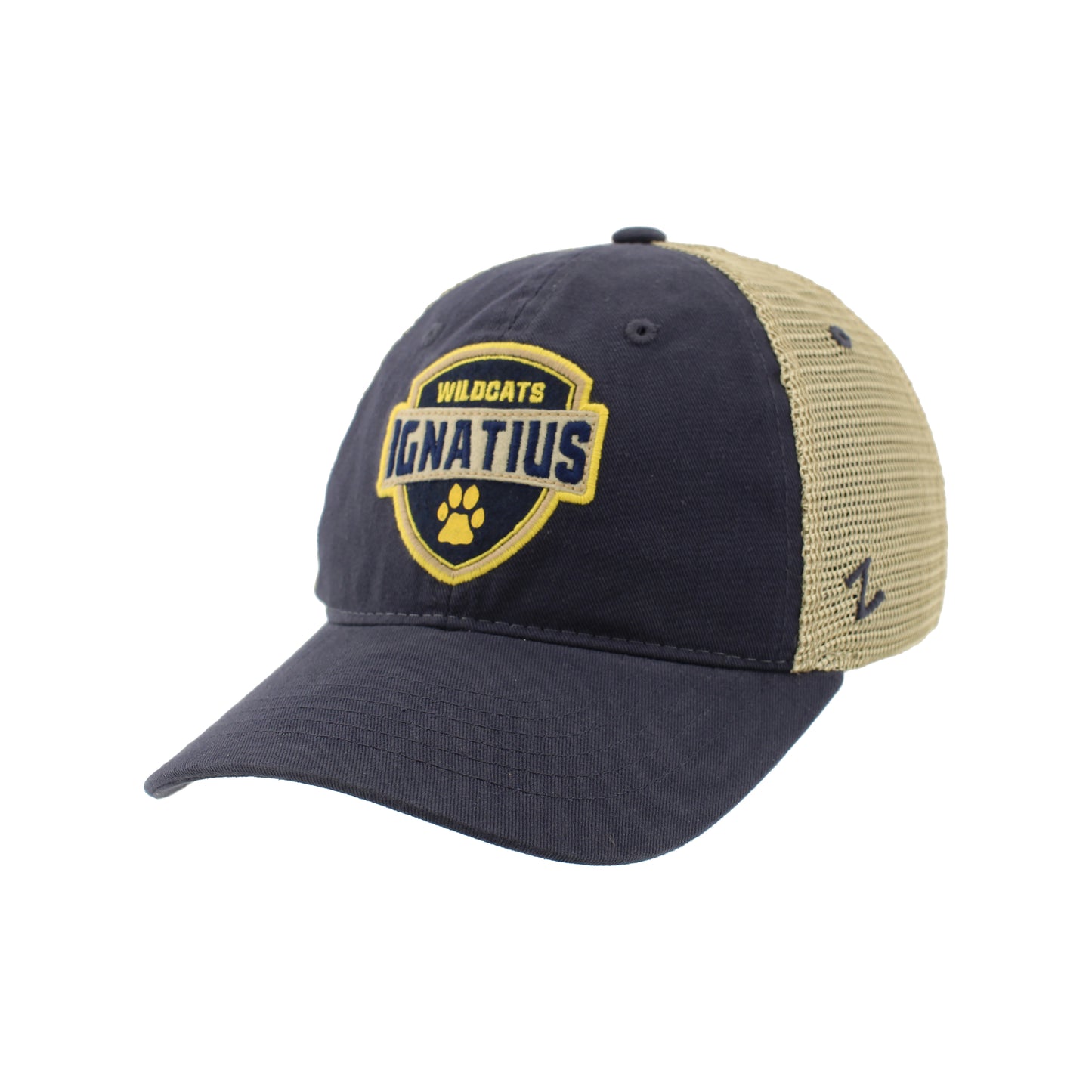 Zephyr Navy Garment Wash Mesh Hat