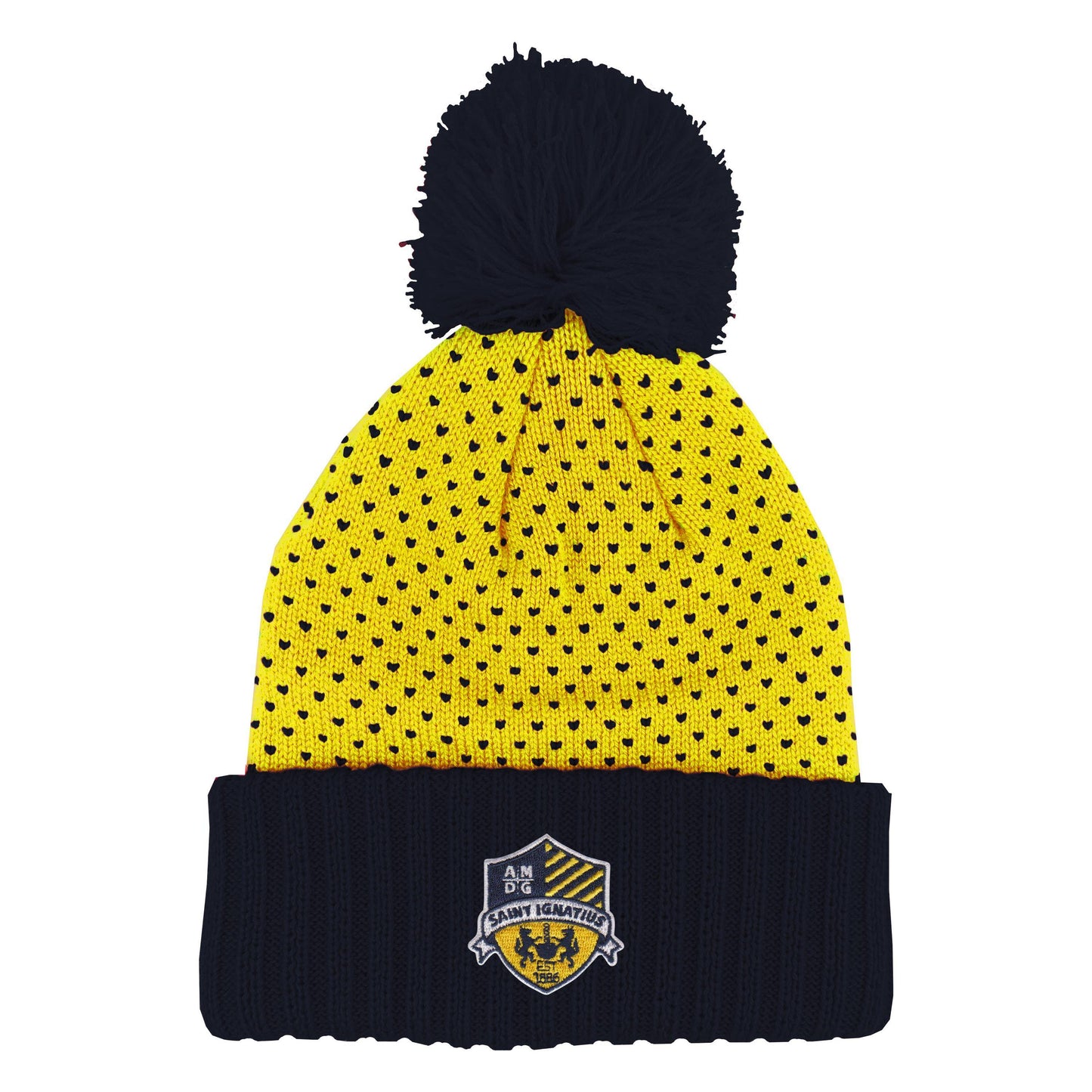 LogoFit Navy/Gold Dot Pattern Hat
