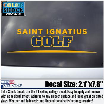 Saint Ignatius Golf Decal