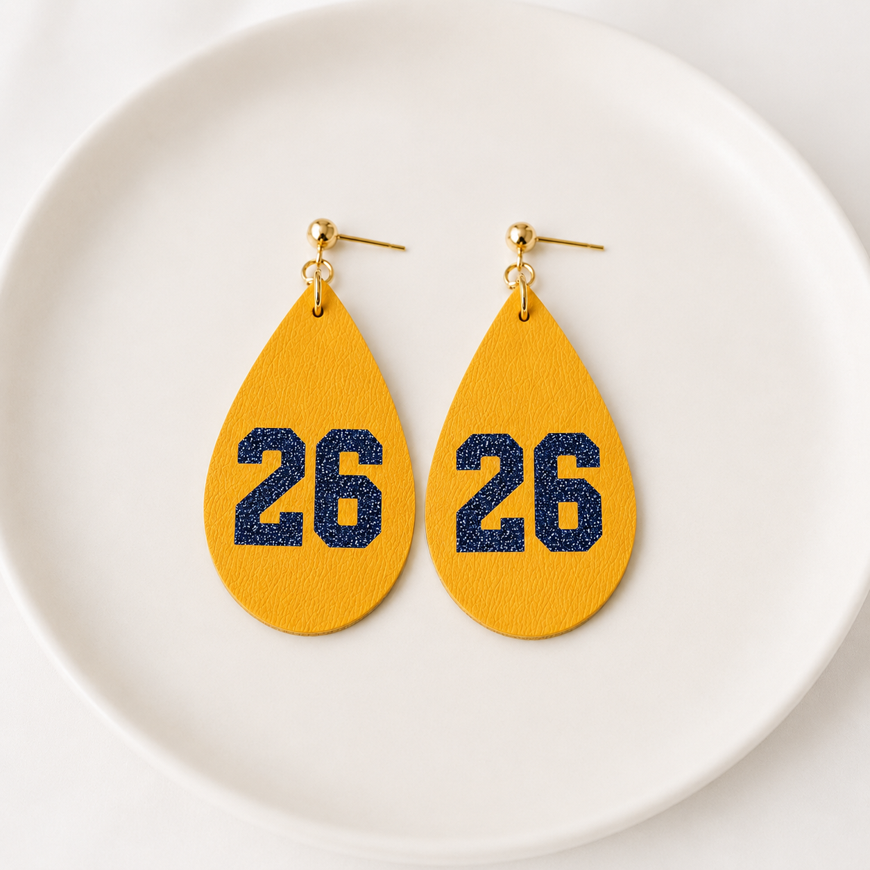 Number Dangle Earrings