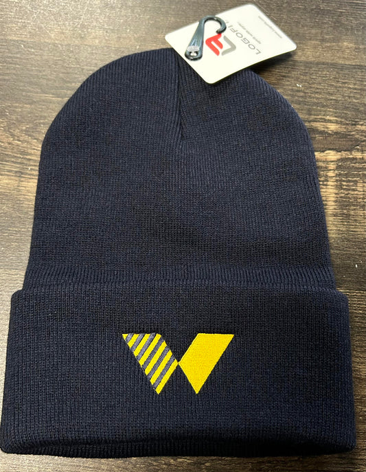 Logo Fit Navy Welsh Academy Cuffed Beanie